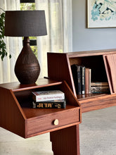Load image into Gallery viewer, King-Size Headboard with Attached Pedestals & Storage Compartment