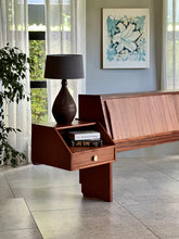 Load image into Gallery viewer, King-Size Headboard with Attached Pedestals & Storage Compartment