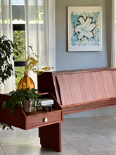 Load image into Gallery viewer, King-Size Headboard with Attached Pedestals & Storage Compartment