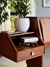 Load image into Gallery viewer, King-Size Headboard with Attached Pedestals & Storage Compartment