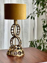 Load image into Gallery viewer, Brass Lamp With new Chartreuse Shade