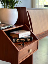 Load image into Gallery viewer, King-Size Headboard with Attached Pedestals & Storage Compartment