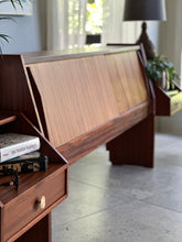 Load image into Gallery viewer, King-Size Headboard with Attached Pedestals & Storage Compartment