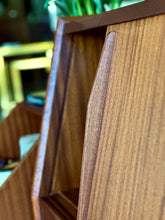 Load image into Gallery viewer, King-Size Headboard with Attached Pedestals & Storage Compartment