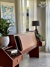 Load image into Gallery viewer, King-Size Headboard with Attached Pedestals & Storage Compartment