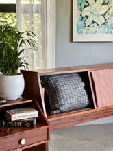 Load image into Gallery viewer, King-Size Headboard with Attached Pedestals & Storage Compartment