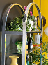Load image into Gallery viewer, Chrome & Glass Shelving Unit