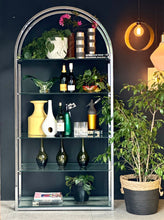 Load image into Gallery viewer, Chrome & Glass Shelving Unit