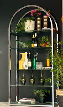 Load image into Gallery viewer, Chrome & Glass Shelving Unit