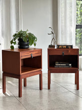 Load image into Gallery viewer, A Pair of Greaves & Thomas Bedside Pedestals
