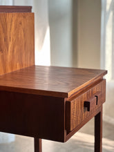 Load image into Gallery viewer, Retro Headboard & Attached Pedestals (See Note on Dimensions)