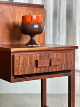 Load image into Gallery viewer, Retro Headboard & Attached Pedestals (See Note on Dimensions)