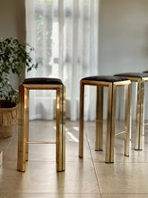 Load image into Gallery viewer, Set of Four Solid Brass Stools