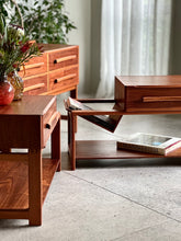 Load image into Gallery viewer, Pair of Pedestals with a Integrated Magazine Holder | By Torrente Furniture
