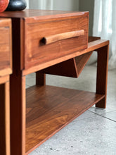 Load image into Gallery viewer, Pair of Pedestals with a Integrated Magazine Holder | By Torrente Furniture