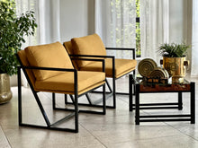 Load image into Gallery viewer, Pair of Occasional Armchairs - Black Frame