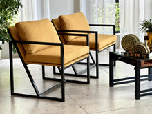 Load image into Gallery viewer, Pair of Occasional Armchairs - Black Frame