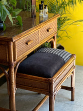 Load image into Gallery viewer, Vintage Cane Dresser & Stool