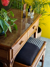 Load image into Gallery viewer, Vintage Cane Dresser & Stool