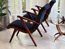 Load image into Gallery viewer, Pair Of Mid-Century Curved Armchairs