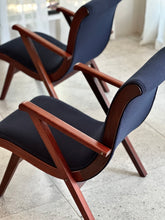 Load image into Gallery viewer, Pair Of Mid-Century Curved Armchairs