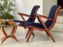 Load image into Gallery viewer, Pair Of Mid-Century Curved Armchairs