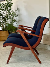Load image into Gallery viewer, Pair Of Mid-Century Curved Armchairs
