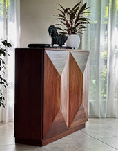 Load image into Gallery viewer, Impressive Kiaat Cabinet with Geometric Door Design