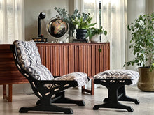 Load image into Gallery viewer, Retro Occasional Chair with Footrest