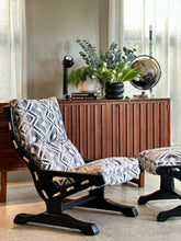 Load image into Gallery viewer, Retro Occasional Chair with Footrest