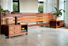 Load image into Gallery viewer, Torrente, Walnut Headboard with Pedestals