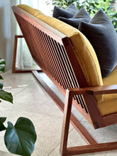 Load image into Gallery viewer, Mid-Century Three/ Four Seater Couch - Solid Kiaat