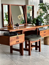 Load image into Gallery viewer, Retro Kiaat Dressing Table & Stool