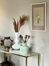 Load image into Gallery viewer, Two-Tiered Brass Plated Console with Glass