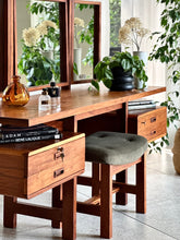 Load image into Gallery viewer, Retro Kiaat Dressing Table & Stool