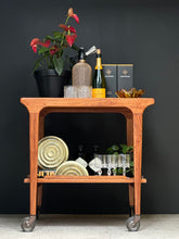 Load image into Gallery viewer, Kiaat Two-Tier Drinks Trolley