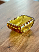 Load image into Gallery viewer, Amber Val Saint Lambert’s Crystal Glass Ashtray