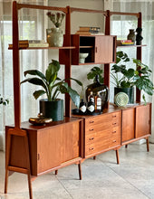 Load image into Gallery viewer, Three-Bay Modular Danish Wall Unit | Room Divider