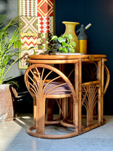 Load image into Gallery viewer, Vintage Cane Set - Table & Two Chairs