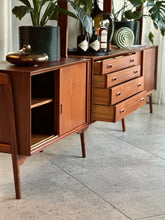 Load image into Gallery viewer, Three-Bay Modular Danish Wall Unit | Room Divider