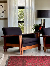 Load image into Gallery viewer, Pair of Mid-Century, Brutalist Armchairs