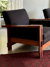 Load image into Gallery viewer, Pair of Mid-Century, Brutalist Armchairs