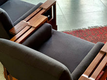 Load image into Gallery viewer, Pair of Mid-Century, Brutalist Armchairs