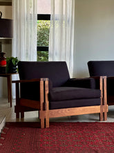 Load image into Gallery viewer, Pair of Mid-Century, Brutalist Armchairs