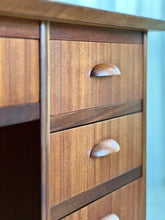 Load image into Gallery viewer, Scandinavian Double-Sided Teak Freestanding Desk