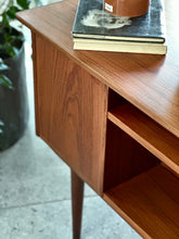Load image into Gallery viewer, Scandinavian Double-Sided Teak Freestanding Desk