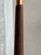Load image into Gallery viewer, Retro Imbuia & Copper Floor Standing Lamp