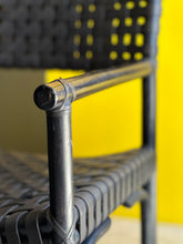 Load image into Gallery viewer, Pair Of “Old Java” Leather & Bamboo Latticed Chairs