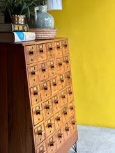 Load image into Gallery viewer, Solid Wood, Library Index Cabinet | Multidrawer Unit