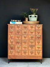 Load image into Gallery viewer, Solid Wood, Library Index Cabinet | Multidrawer Unit